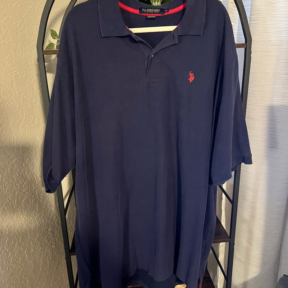 U.S. Polo Assn. Dark Blue Polo Shirt with Red Logo